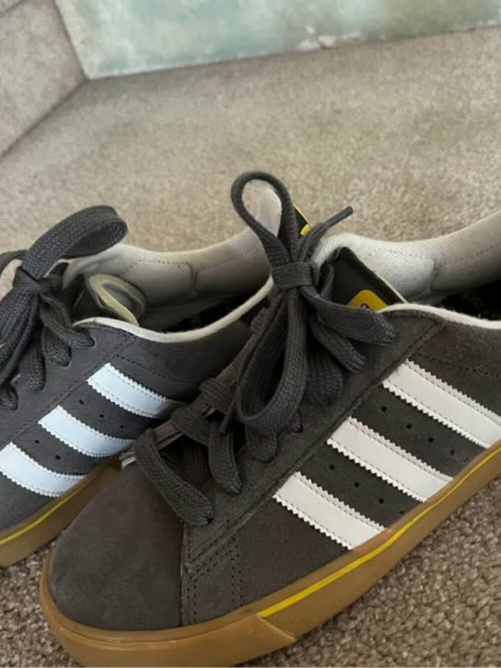 Adidas Skateboarding Sneakers Grey Suede Mens